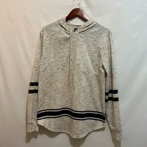 Carbon Men's Cream and Black Hoodie Shirt Size Medium